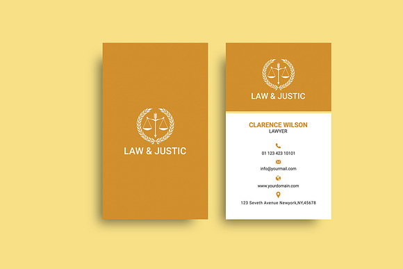 Law & Justice in Business Card Templates - product preview 1