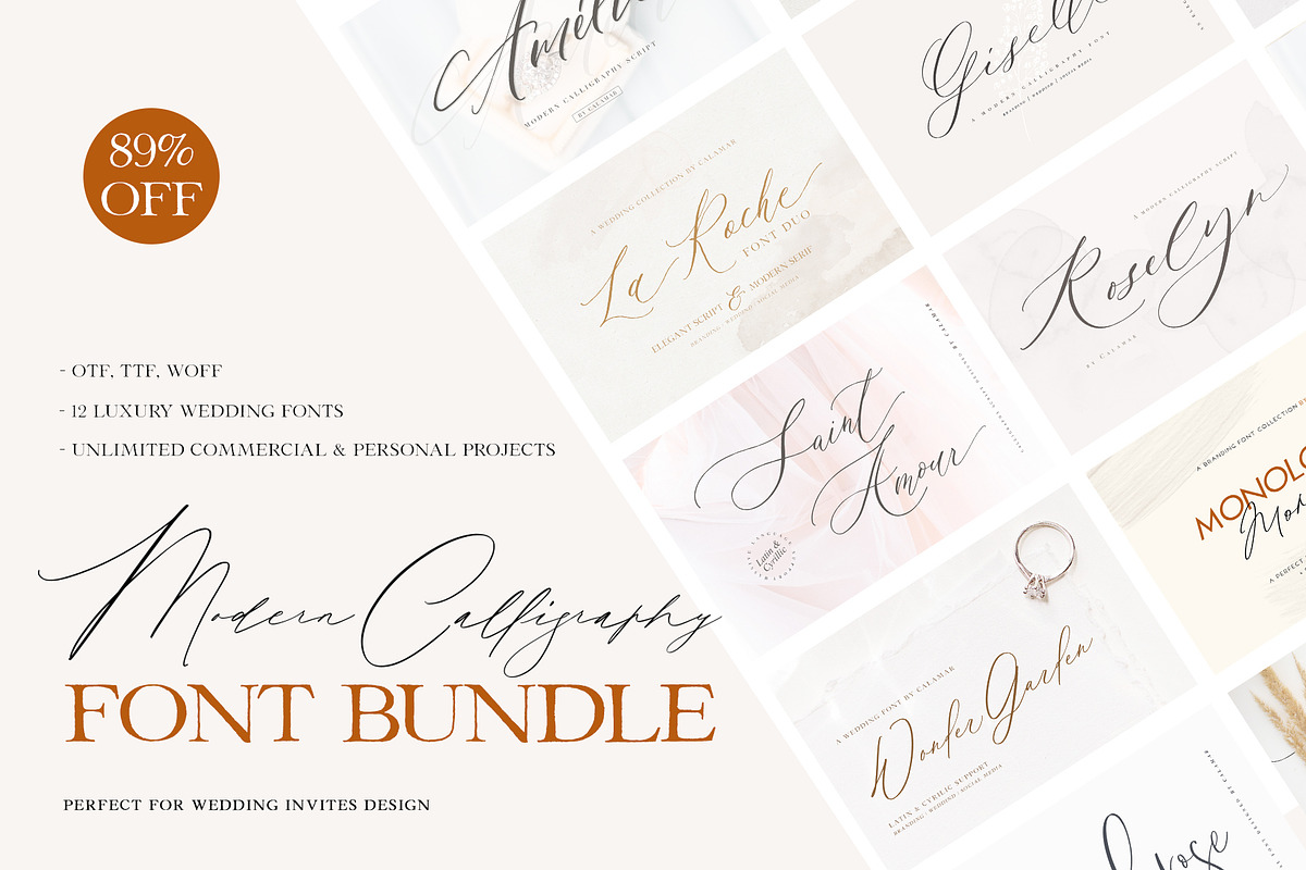 Modern Calligraphy Font Bundle in Script Fonts - product preview 8