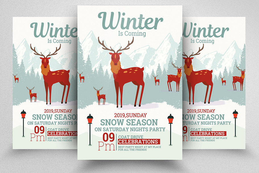 Winter Is Coming Party Flyer
