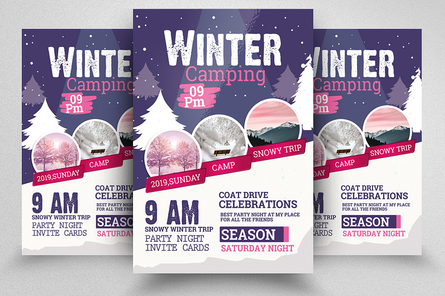 Winter Celebration Flyer Template