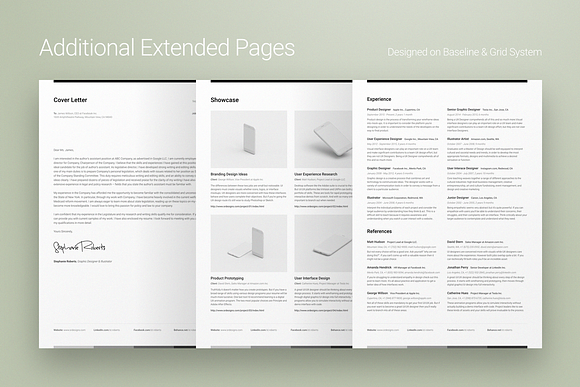 Professional Resume 1 Horizontal in Letter Templates - product preview 5