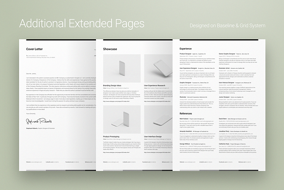 Professional Resume 1 Vertical in Letter Templates - product preview 5