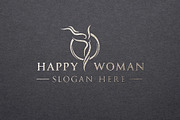 Happy Woman Logo Template