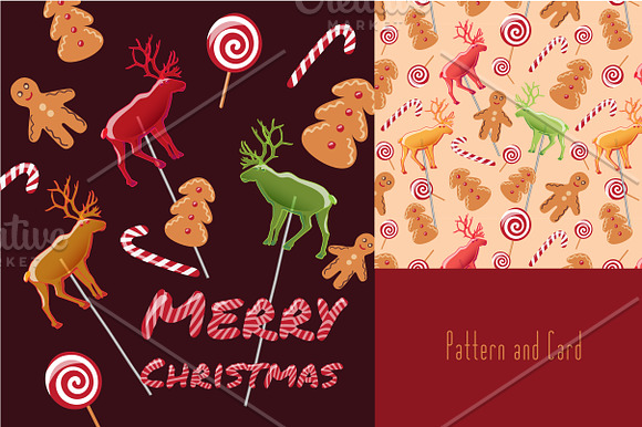 Monkey Christmas set of images. in Illustrations - product preview 3