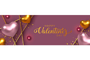 Happy Valentines Day banner.
