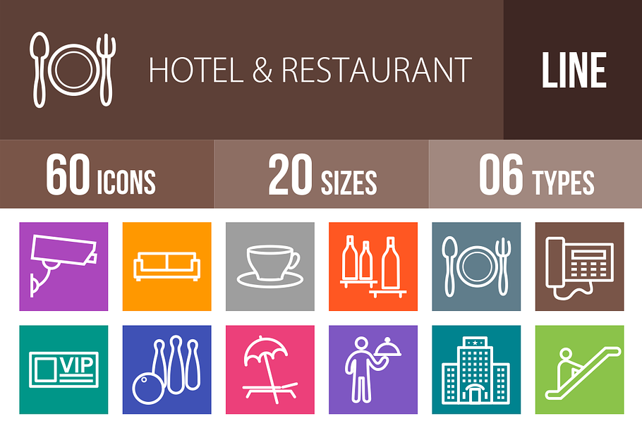 60 Hotel&Restaurant Line Multicolor
