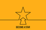 Star Concept Line Text Become A Star