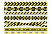 Police line and danger tape. Caution
