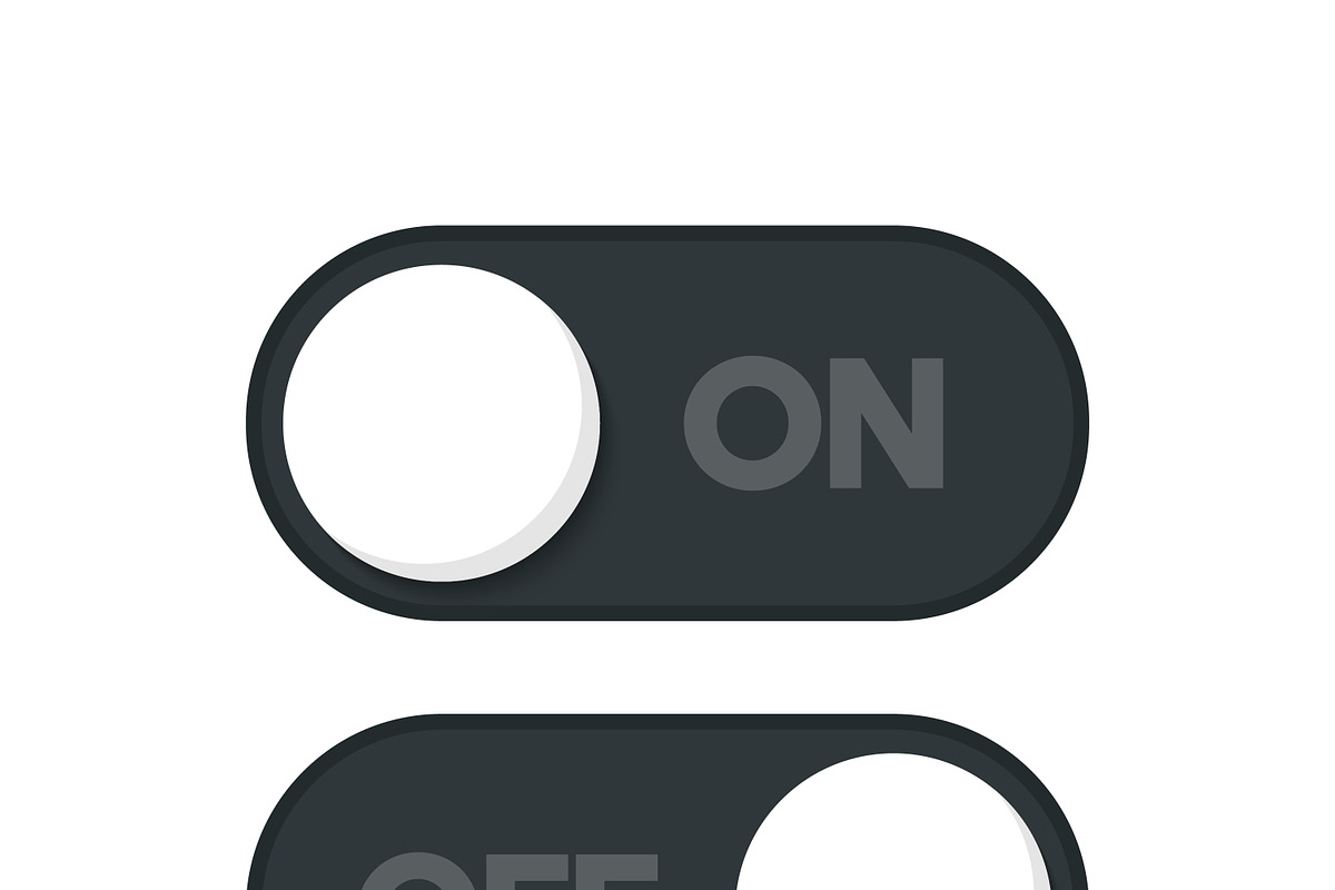On and off icon editable. Switch in Illustrations - product preview 8