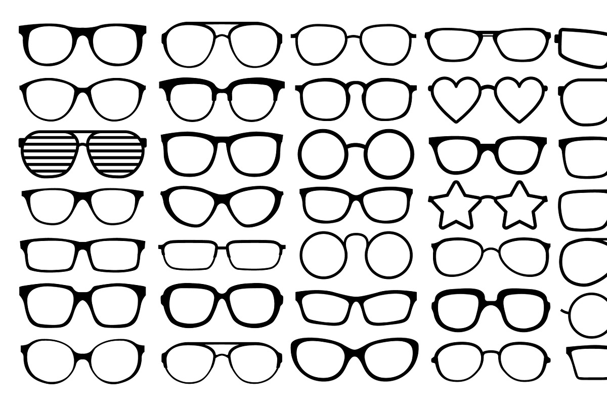 Many types of glasses in Icons - product preview 8