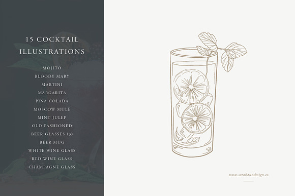 Cocktail Drinks: Vector Illustration in Illustrations - product preview 1
