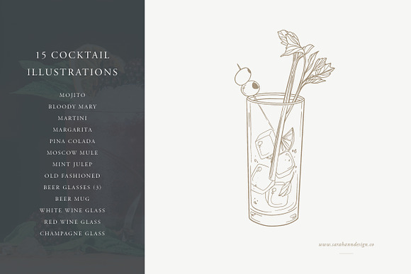 Cocktail Drinks: Vector Illustration in Illustrations - product preview 2
