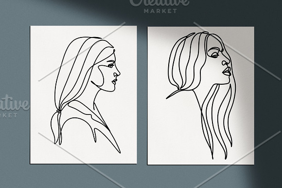 Woman Minimal Line Art Collection in Illustrations - product preview 1