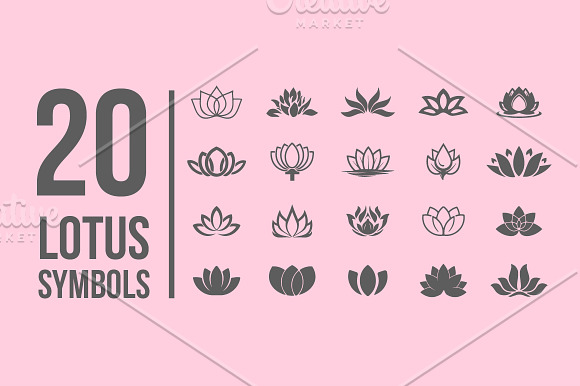 Pack of 77 decorative flower symbols in Flower Icons - product preview 3