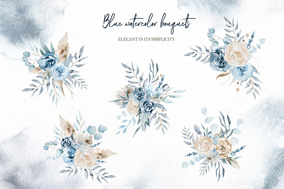Classic Blue wedding collection in Illustrations - product preview 4