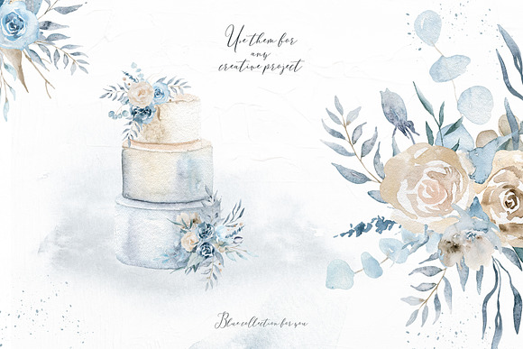 Classic Blue wedding collection in Illustrations - product preview 8