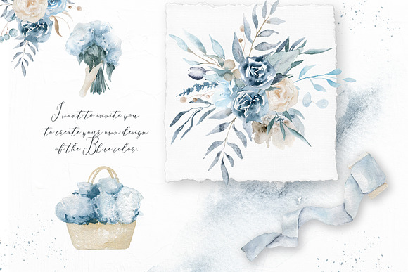 Classic Blue wedding collection in Illustrations - product preview 9