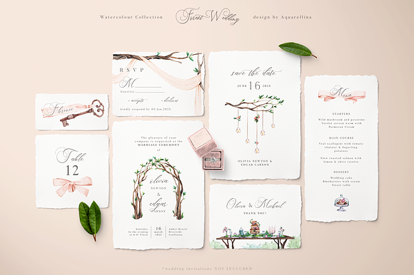 Forest Wedding Illustrations in Illustrations - product preview 5