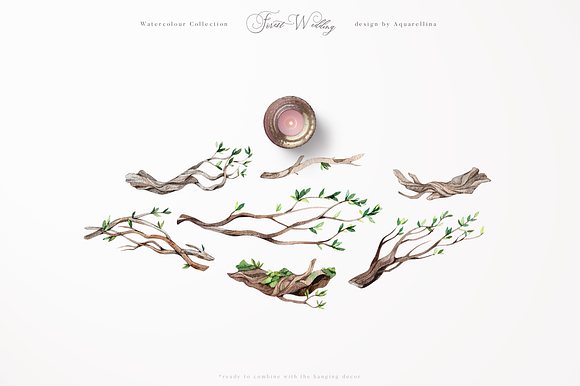 Forest Wedding Illustrations in Illustrations - product preview 6