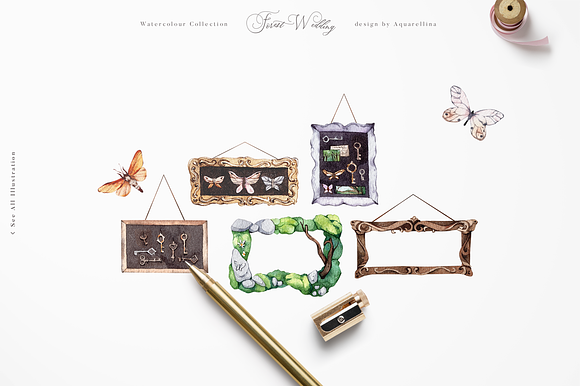 Forest Wedding Illustrations in Illustrations - product preview 7