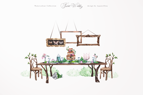 Forest Wedding Illustrations in Illustrations - product preview 10