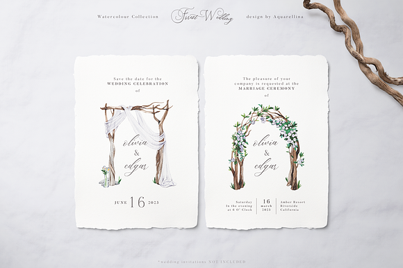 Forest Wedding Illustrations in Illustrations - product preview 11
