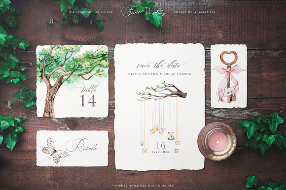 Forest Wedding Illustrations in Illustrations - product preview 18