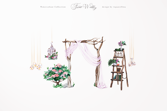 Forest Wedding Illustrations in Illustrations - product preview 21