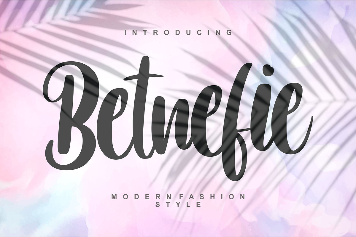 Betnefie | Modern Fashion Style Font in Script Fonts - product preview 8