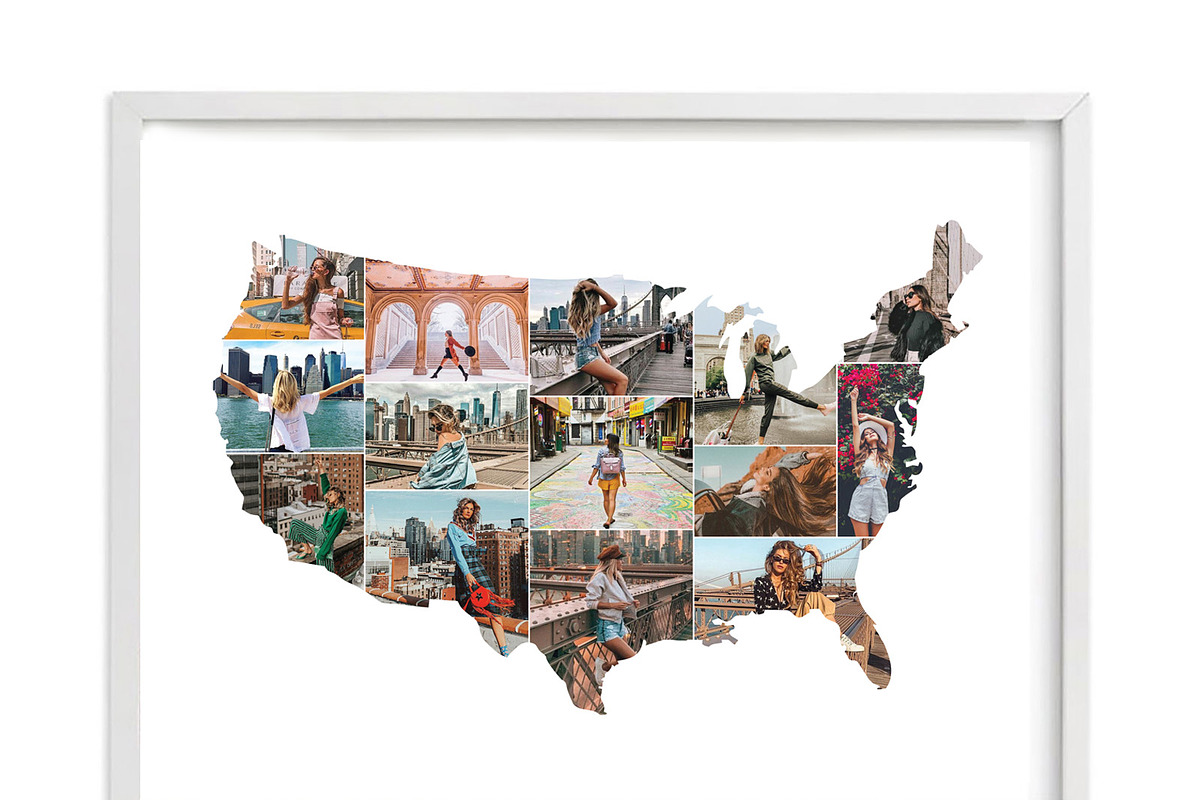 USA photo Collage Template in Stationery Templates - product preview 8