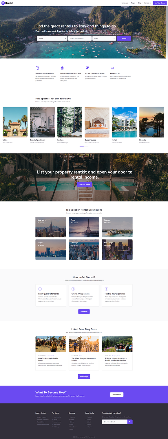 Rentkit Directory Bootstrap Theme in Bootstrap Themes - product preview 1