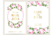 Save the date card with text place