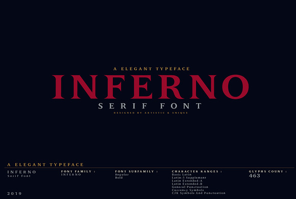 INFERNO Serif font in Serif Fonts - product preview 1
