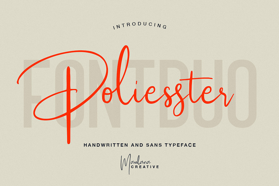 Poliesster - Font Duo Script Sans in Script Fonts - product preview 8