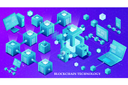 Blockchain technology isometric