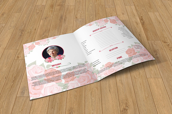 Funeral Program Template-V232 in Brochure Templates - product preview 1