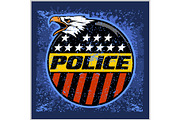 Vector USA Police Badge and Shield