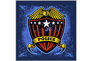 Vector Police Badge and Shield Label