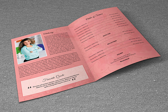 Funeral Program Template-V233 in Brochure Templates - product preview 2