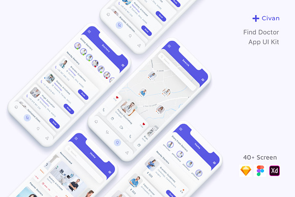 Civan - Find Doctor App UI Kit in App Templates - product preview 4