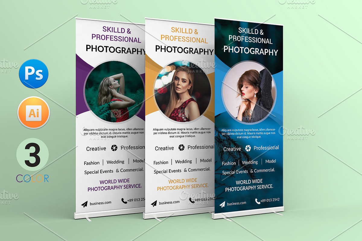 Creative Roll up Banner Multi use in Templates - product preview 8