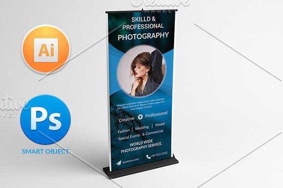 Creative Roll up Banner Multi use in Templates - product preview 2