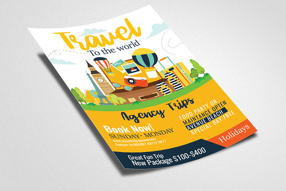 Tour Travel & Holiday Flyer Psd in Flyer Templates - product preview 1