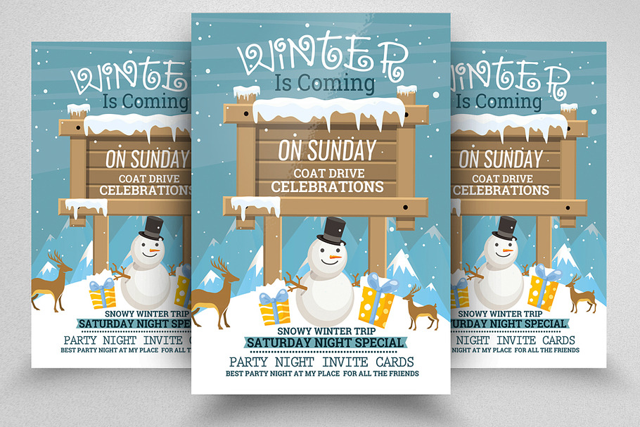Winter Christmas Celebration Flyer in Flyer Templates - product preview 8