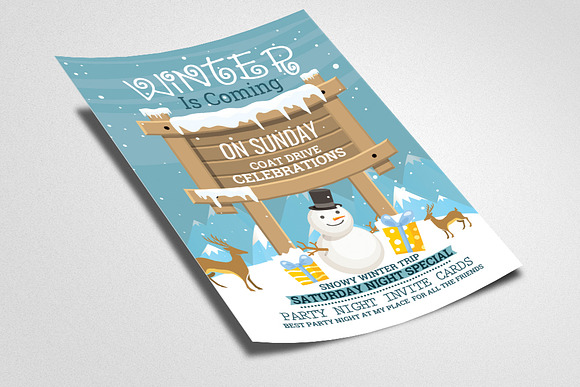 Winter Christmas Celebration Flyer in Flyer Templates - product preview 1