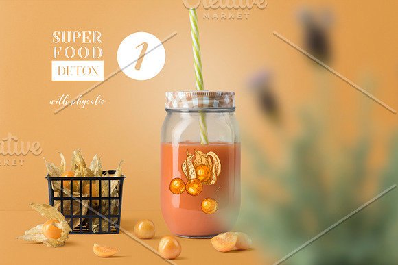 Hand drawn superfood set in Illustrations - product preview 3