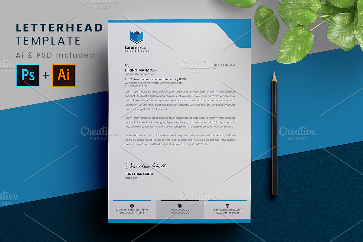 Office Letterhead in Stationery Templates - product preview 8
