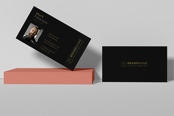 Gold Business Card in Business Card Templates - product preview 2