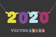 2020 Happy New Year Type Banner