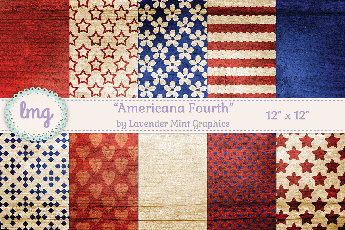 Americana Fourth Scrapbook Papers in Patterns - product preview 8
